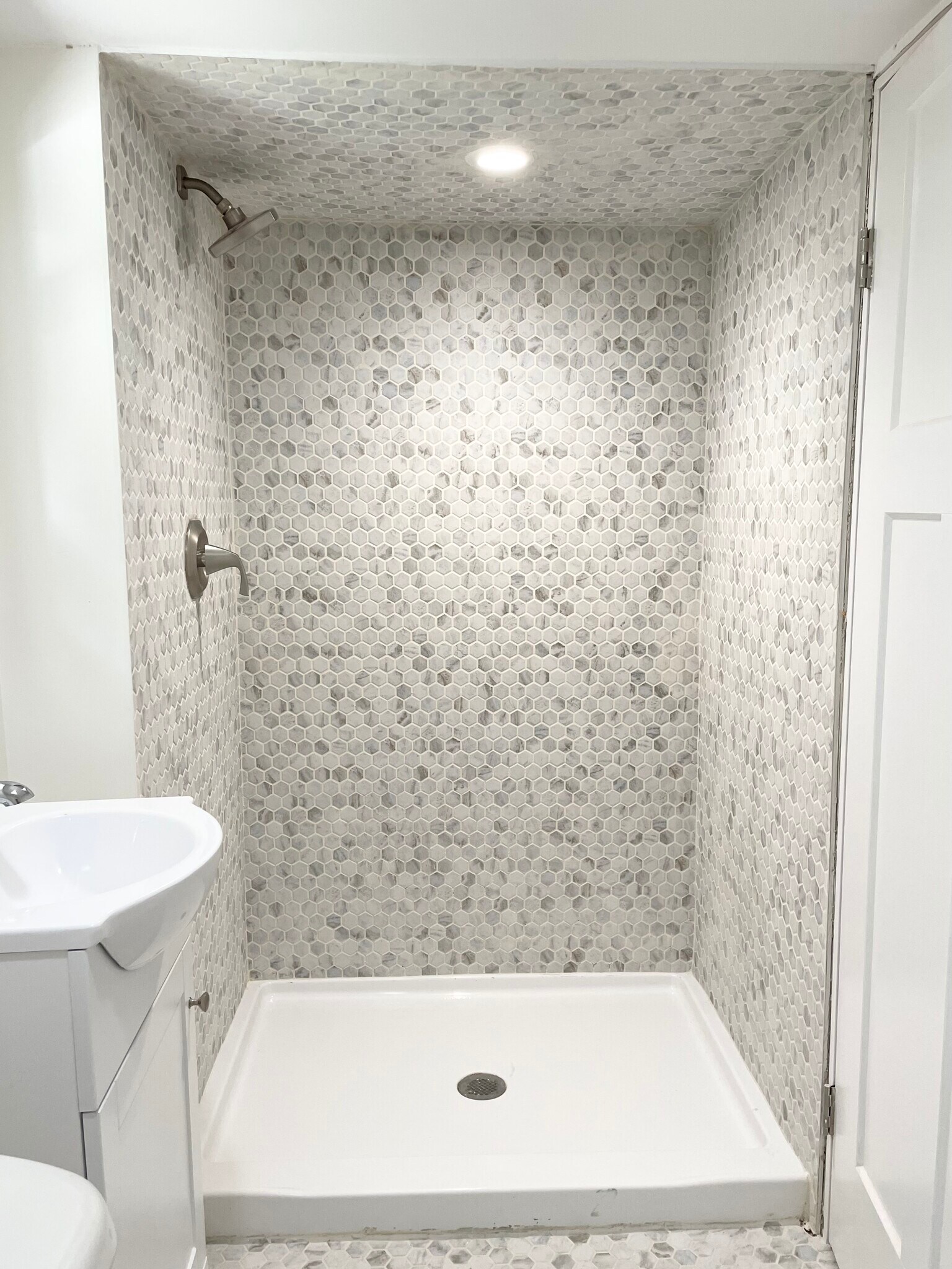 New bathroom stand up shower, new tile - 157 Northern Blvd
