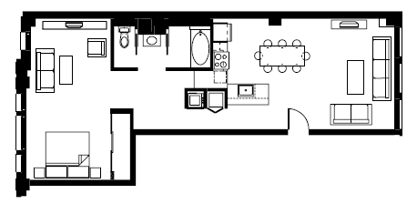 1BR/1BA - Union Lofts