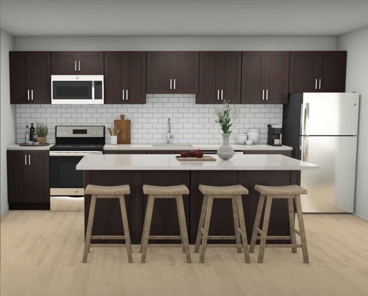 Two Bedroom Village Kitchen - Rush River Commons