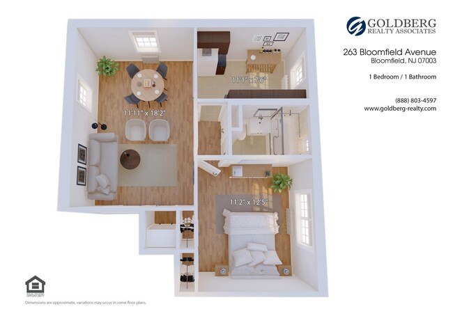 Floorplan - 263 Bloomfield Ave Apartments