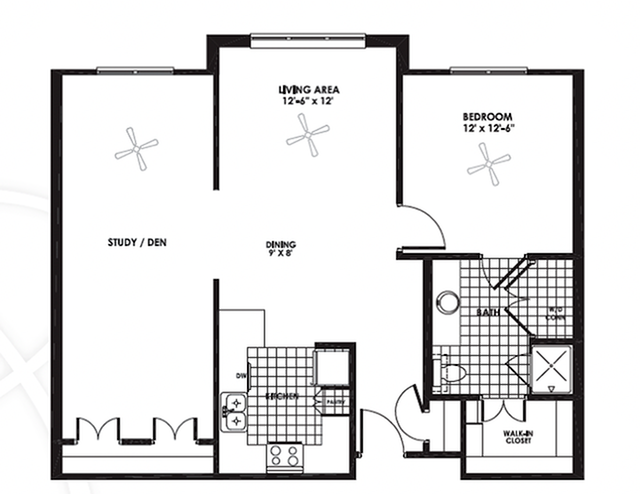 One Bedroom Study, Dallas TX - Champions Cove