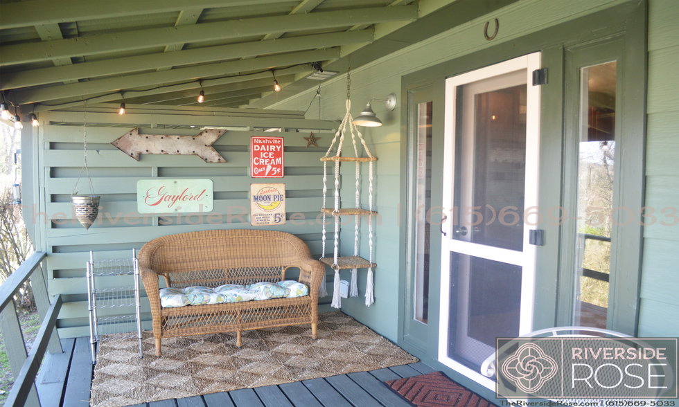 Back deck just feet from the river. Enjoy lazy days watching nature. - 3726 Moss Rose Dr