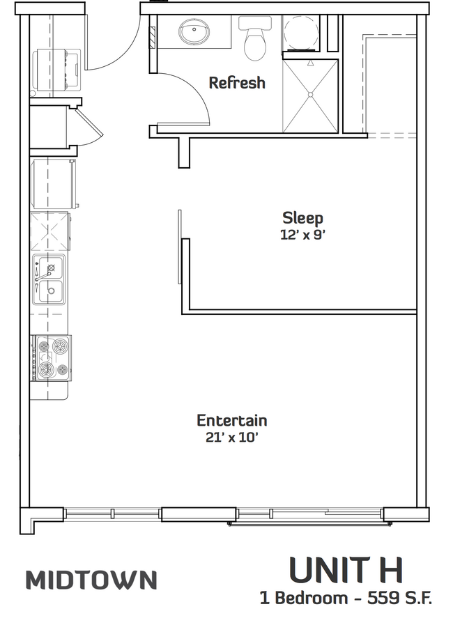 Floorplan - Midtown Apartments