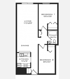 2BR/1BA - Orchard Court