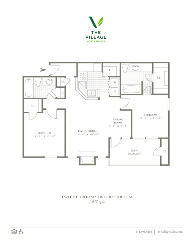 2 bedroom/2 bath 1045sqft - The Village Northbridge