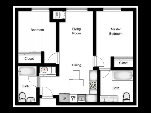 2BR/1BA - The Village at Heritage Court