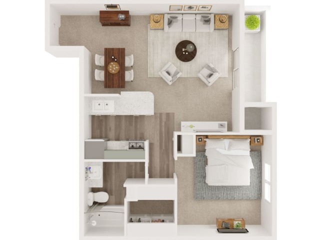 One Bed One Bath 662 Square Feet - 5Fifty Apartments