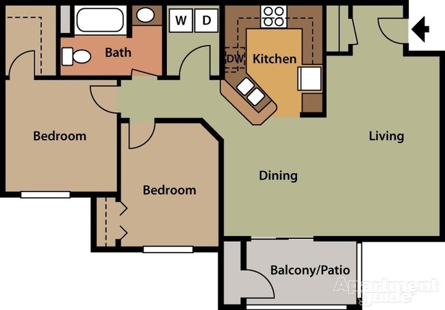 2 BR 1 BA 960 - Heritage at Draper