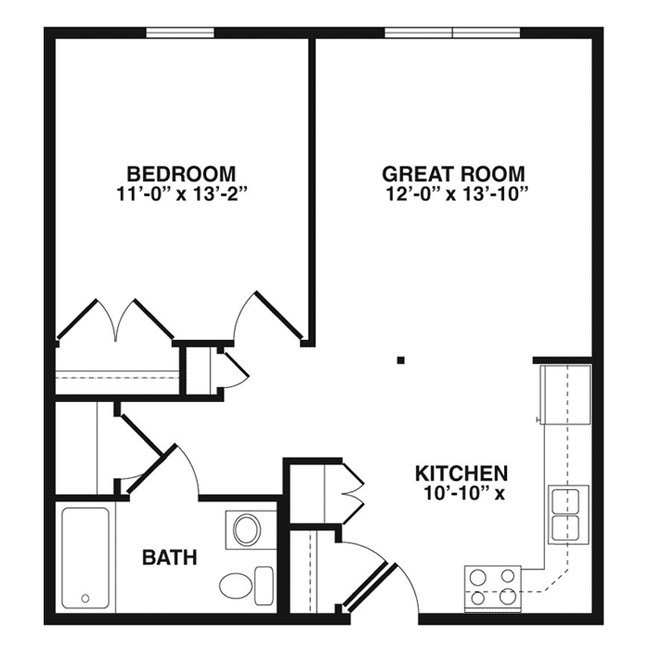 1BR/1BA - Hampton Court Apartments