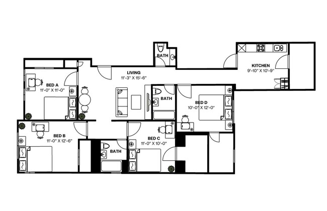 Building Photo - Private bedroom in 4 bed/2.5 bath Home