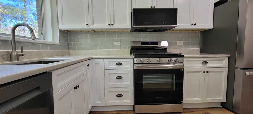 Cabinets and Samsung range - 10696 Weymouth St