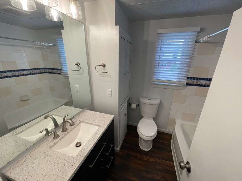 View from inside the bathroom showing off all your new storage space - 6 Catawba Ave