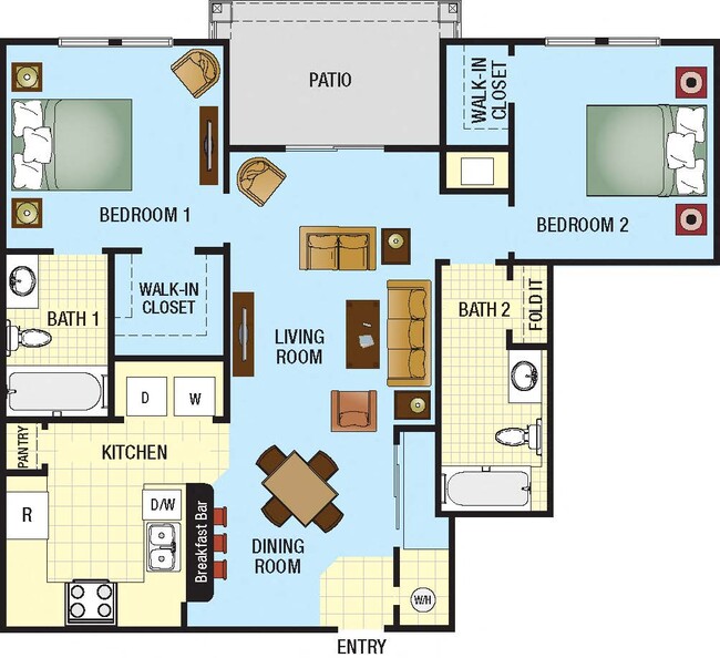 Floorplan - Osceola Bend Apartment Homes