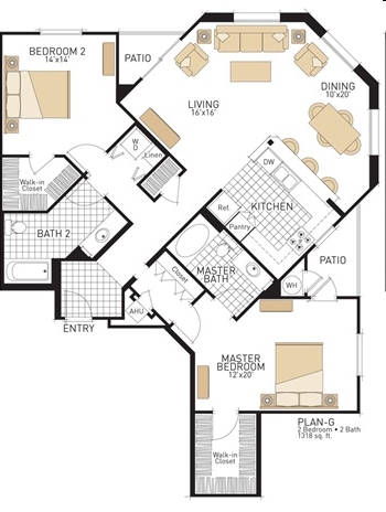 2BR/2BA - The Oaks Apartment Homes