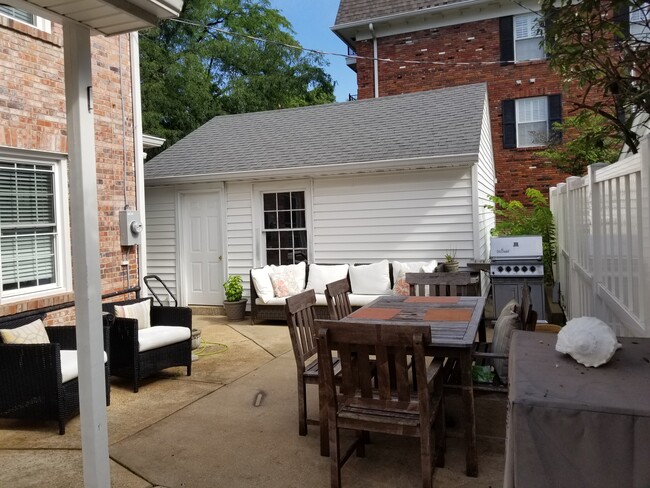 Lower yard patio - 512 N Kirkwood Rd