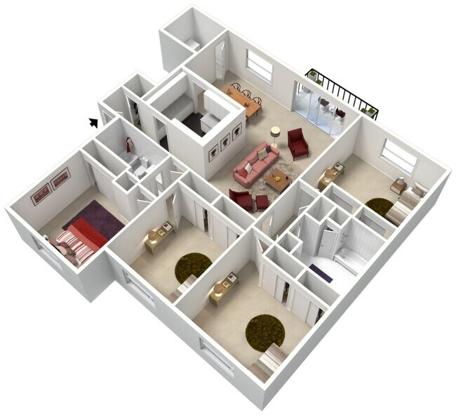 Rollingwood - 4B2B - 1700 sqft - Sycamore 3D Furnished.jpg - Rollingwood