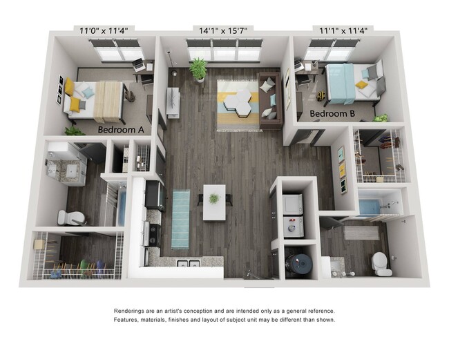 The Two ADA Floorplan - Atlas Athens