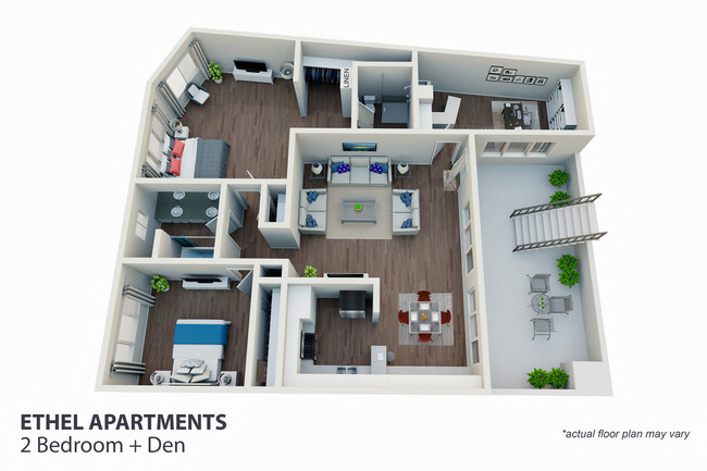 Floorplan - Ethel Avenue Apartments