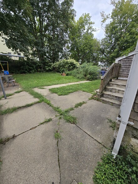 Backyard and back stairs - 239 State St