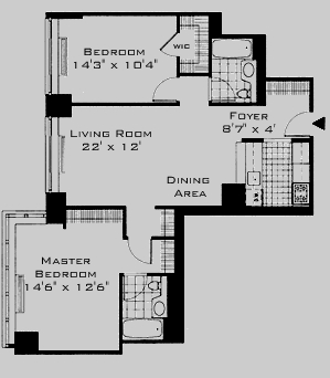 2BR/2BA - The Metropolis