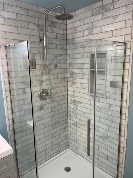 New oversized marble shower - 906 7th St
