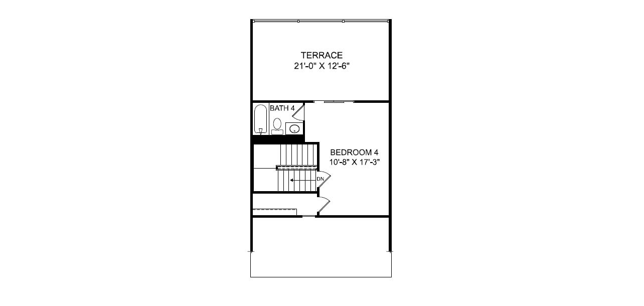 Fourth floor floor plan - 3717 Ambrose Hills Rd