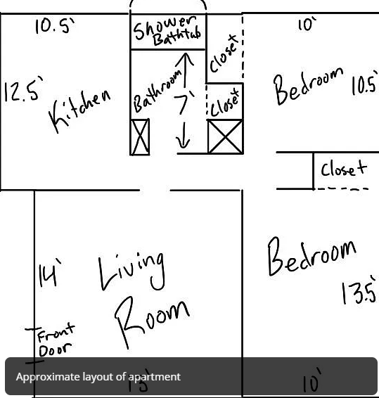 apartment layout - 2634 N Murray Ave