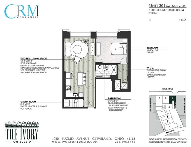 Floorplan - Ivory on Euclid
