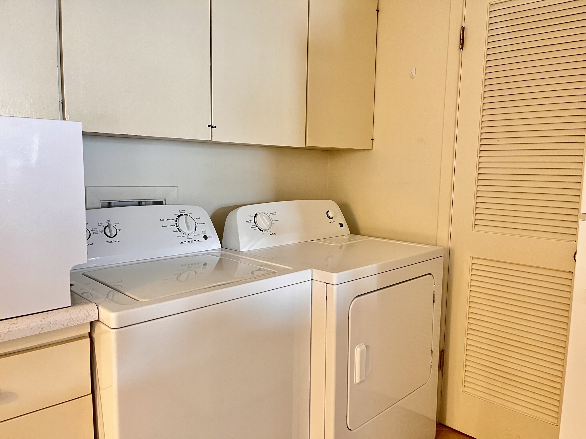 Kitchen view of dishwasher (left), washer and dryer, and pantry to the right. - 305 Green Briar St