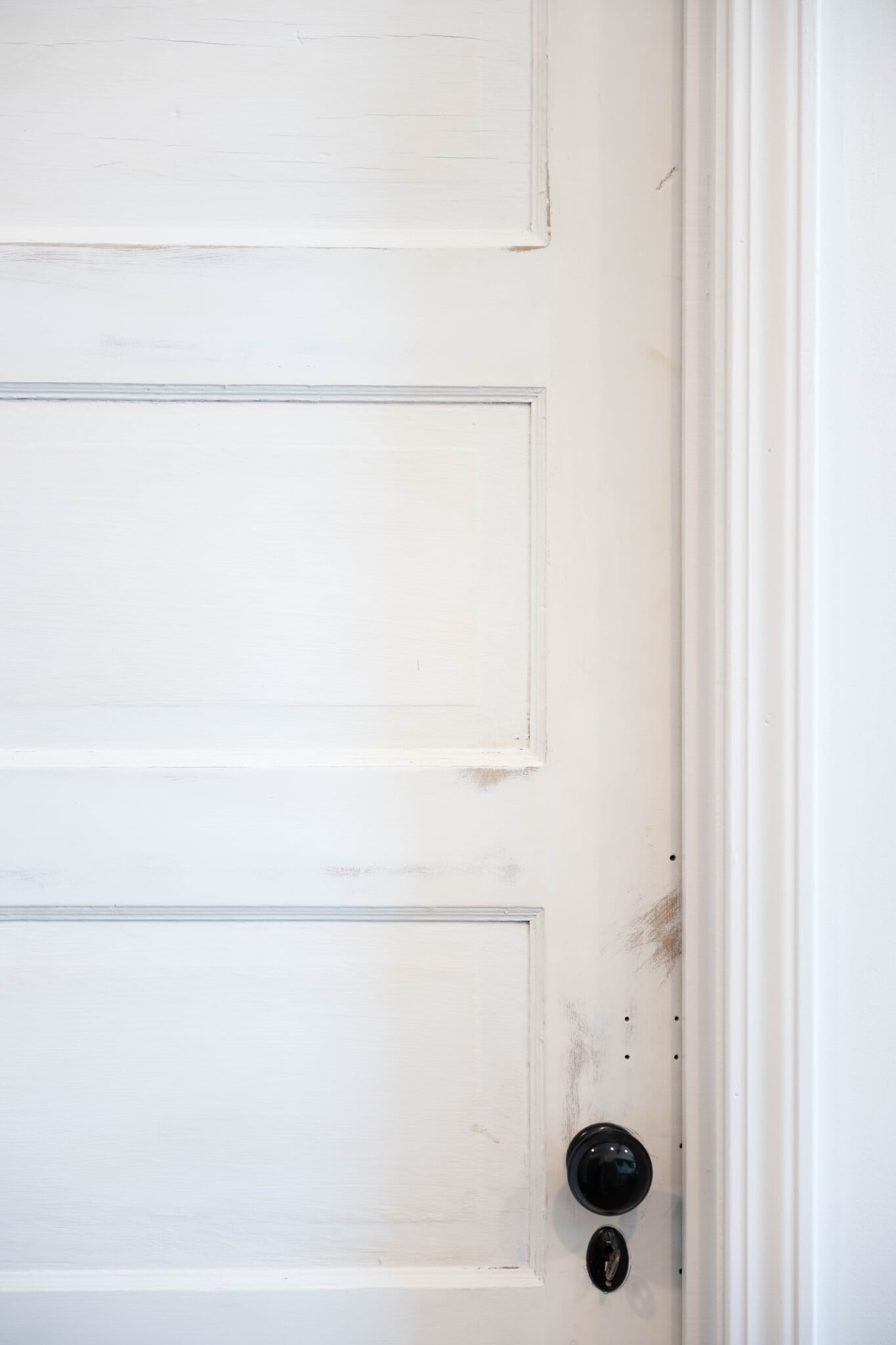 Chalk Paint and Wax Sealed door original to building - 105 N Main St