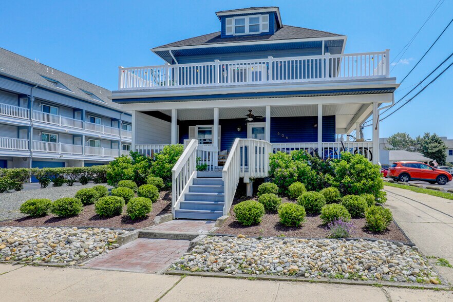 Newly landscaped front of house - 606 Beach Ave