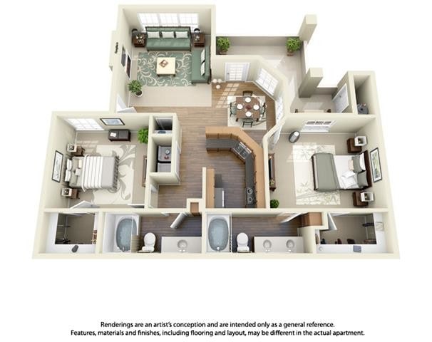 Floorplan - Turnberry Isle Apartment Homes