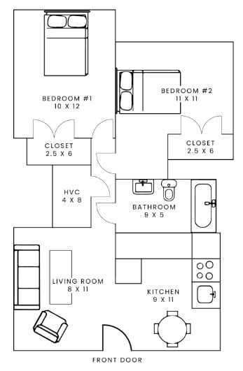 Floorplan - Riverside Apartments