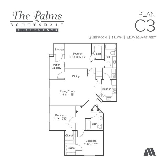 Floorplan - The Palms on Scottsdale