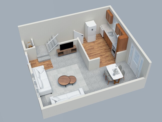 2BD 1BA Townhome Main Floor - Four Seasons Apartments and Townhomes