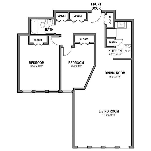 Floorplan - Walnut Towers at Frick Park