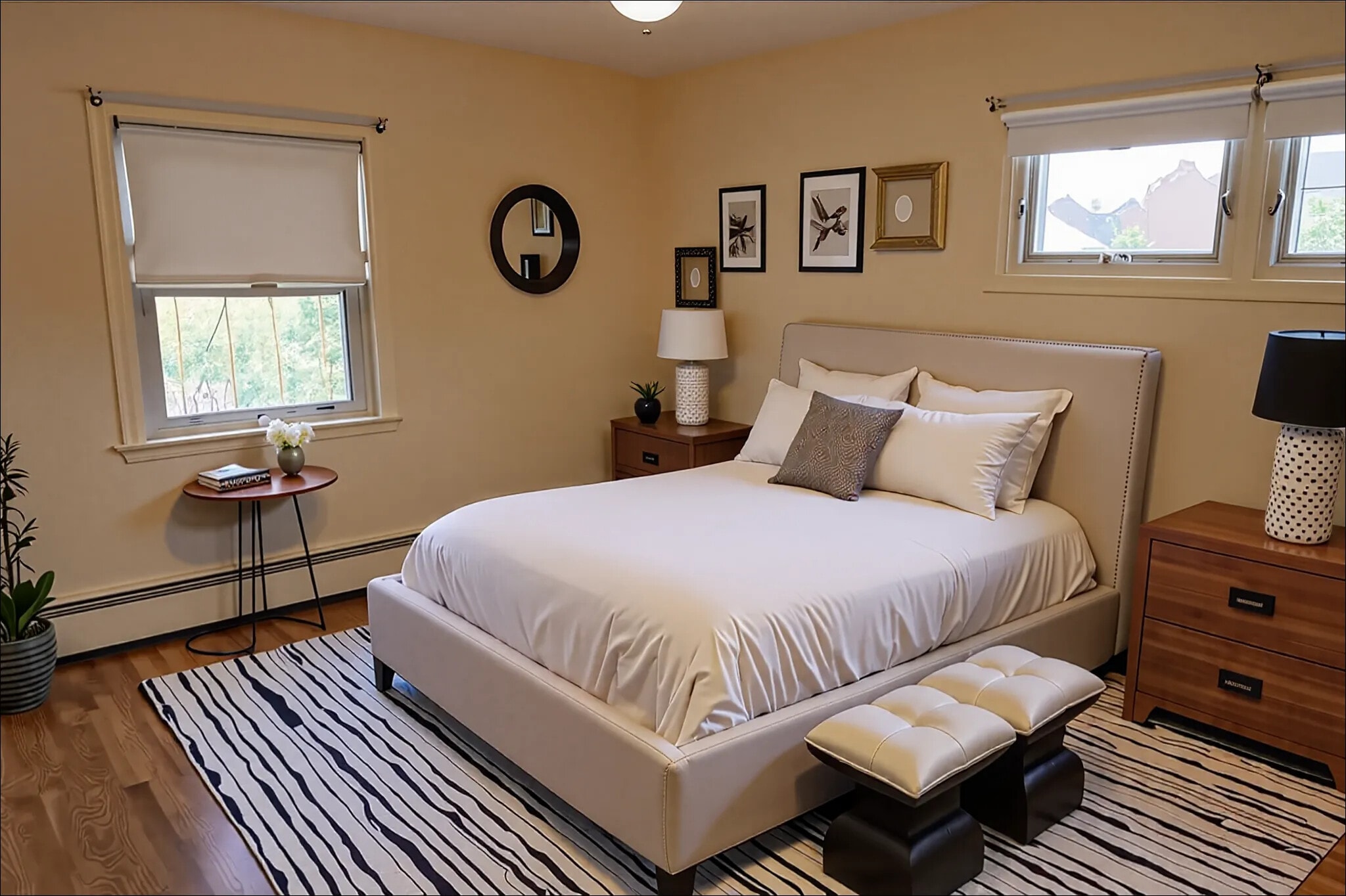 virtually staged bedroom #1 - 241 Huxley Ave