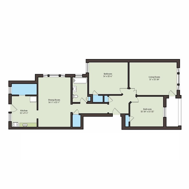 Floorplan - 4859 S. Champlain Avenue