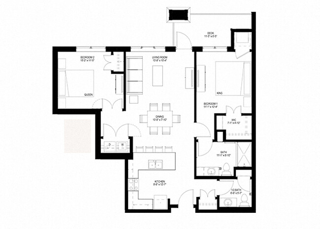 Floorplan - The Legends of Woodbury 55+ Apartments