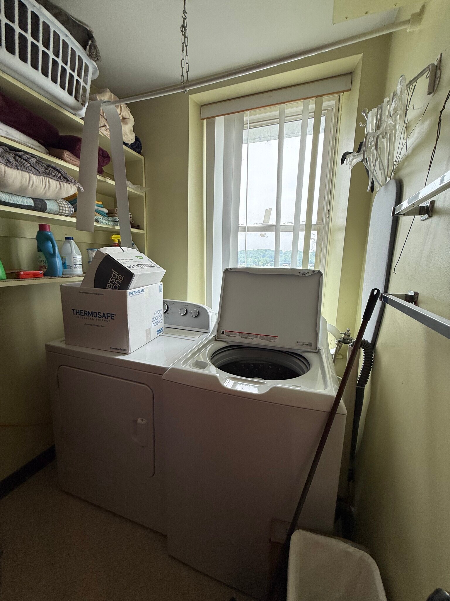 Washer/dryer hook up inside mechanical room - 111 Ewing St