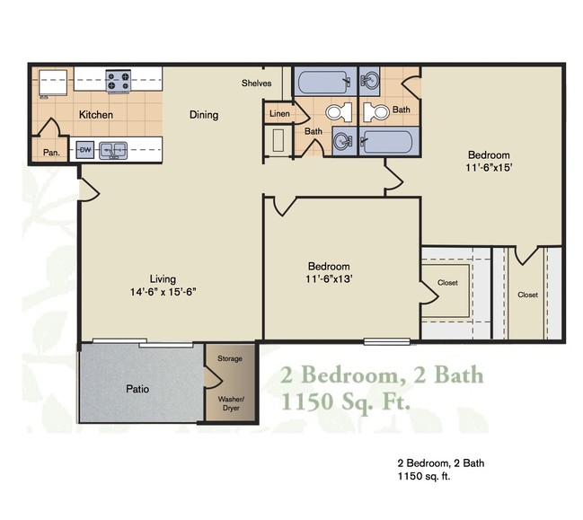2 Bed/2 Bath - Shadow Wood Apartments