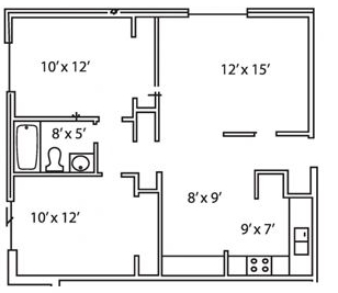 2BR/1BA - Bridge Village