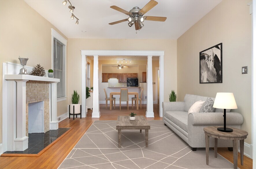 Virtually Staged Living/Dining/Kitchen - 5248 Montgomery Rd