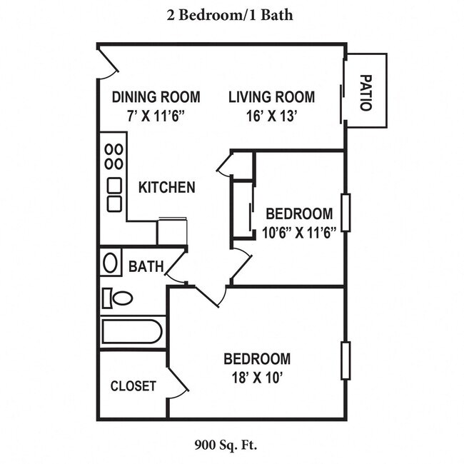 Floorplan - Crown Ridge Apartments