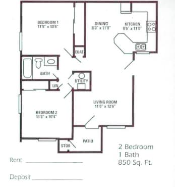 Two Bedrooms, One Bathroom - Elevate at 4400
