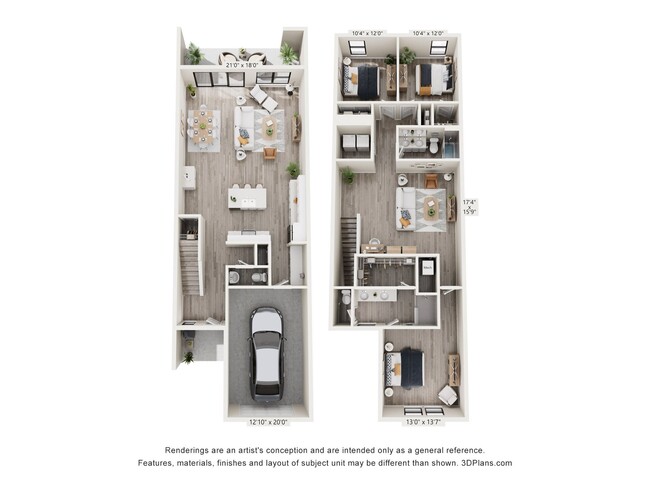 Floorplan - Juniper Pointe Townhomes