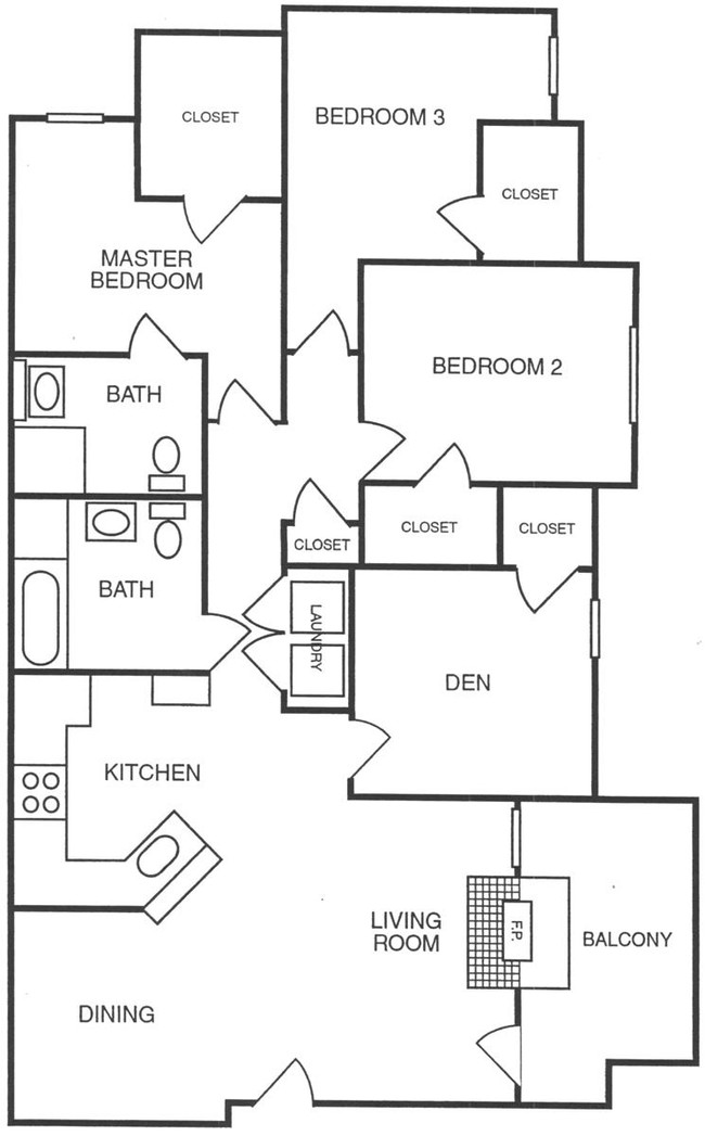 Floorplan - Cypress View Villas Apartments