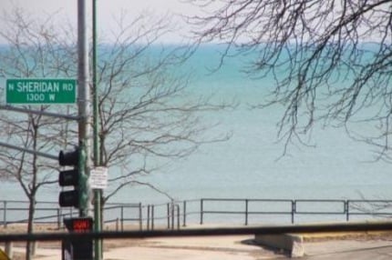 Sheridan Road picture taken from Bedroom of 1317 1/2 West Touhy Avenue, Apartment #2N - Touhy - by - the - Lake