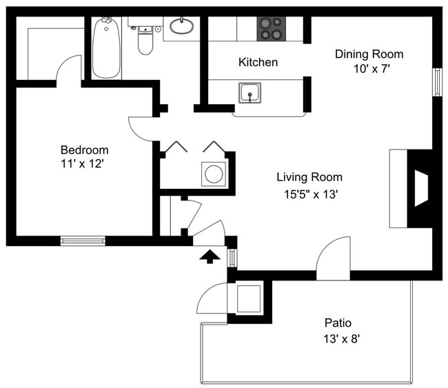 Cross Court - 1B1B - 642 Sq Ft - Pintail 2D.jpg - Greens at Cross Court