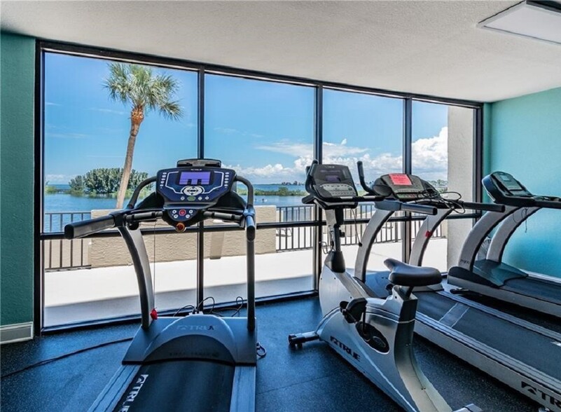 Gym with the view of the gulf - 5915 Sea Ranch Dr